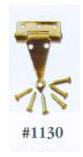1130 Solid Brass "T" Hinge, 4/Pkg. w/24 Nails