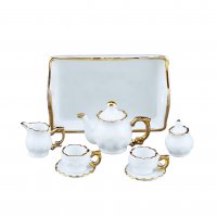 Tea Set Baronesse White/Gold
