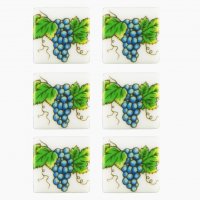 (image for) Tiles w/ Grape Pattern - 6 Pc