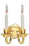 (image for) Double-Candle Wall Sconce with Bi-Pin Bulbs