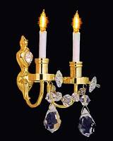 (image for) Double Candle Crystal Sconce