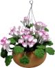 (image for) Pink/White Hanging Basket