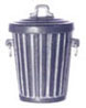 (image for) 1/24th Silver Garbage Can/Metal