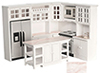 (image for) Kitchen Set, 8pc, White, Marble