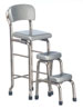 (image for) Kitchen Stool with Step, Silver