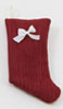 (image for) Stocking, Cranberry With White Bow