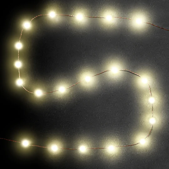 (image for) Warm White nano LEDs in a string - Click Image to Close