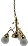 (image for) 3-Arm Frosted Globe Chandelier