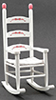 (image for) Rocking Chair, White, ABC Decal