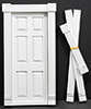 (image for) White Traditional 6 Panel Door with Interior Trim