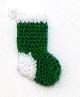 (image for) Christmas Stocking Green and White