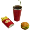 (image for) Fast Food Hamburger, fries, and a drink