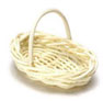 Lg Oval Fruit Basket, White