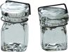 Clear Glass Square Canning Jars (2)