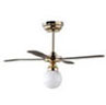 (image for) LED White Globe Ceiling Fan