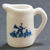 White Porcelain Pitcher with Blue Design
