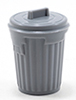 (image for) Trash Can Grey-Lid opens