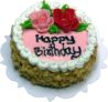 (image for) Happy Birthday Cake with Roses and Icing