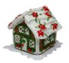 Gingerbread House- Poinsettia Roof