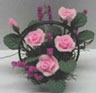 (image for) Pink Roses/Wire Basket 1 1/4