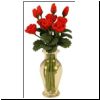 (image for) Glass Vase with 12 Red Roses