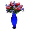 (image for) Tulips and Irises in a Blue Vase