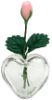 (image for) Heart Shaped Bud Vase with Pink Rose