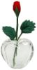 (image for) Heart Shaped Bud Vase with Red Rose