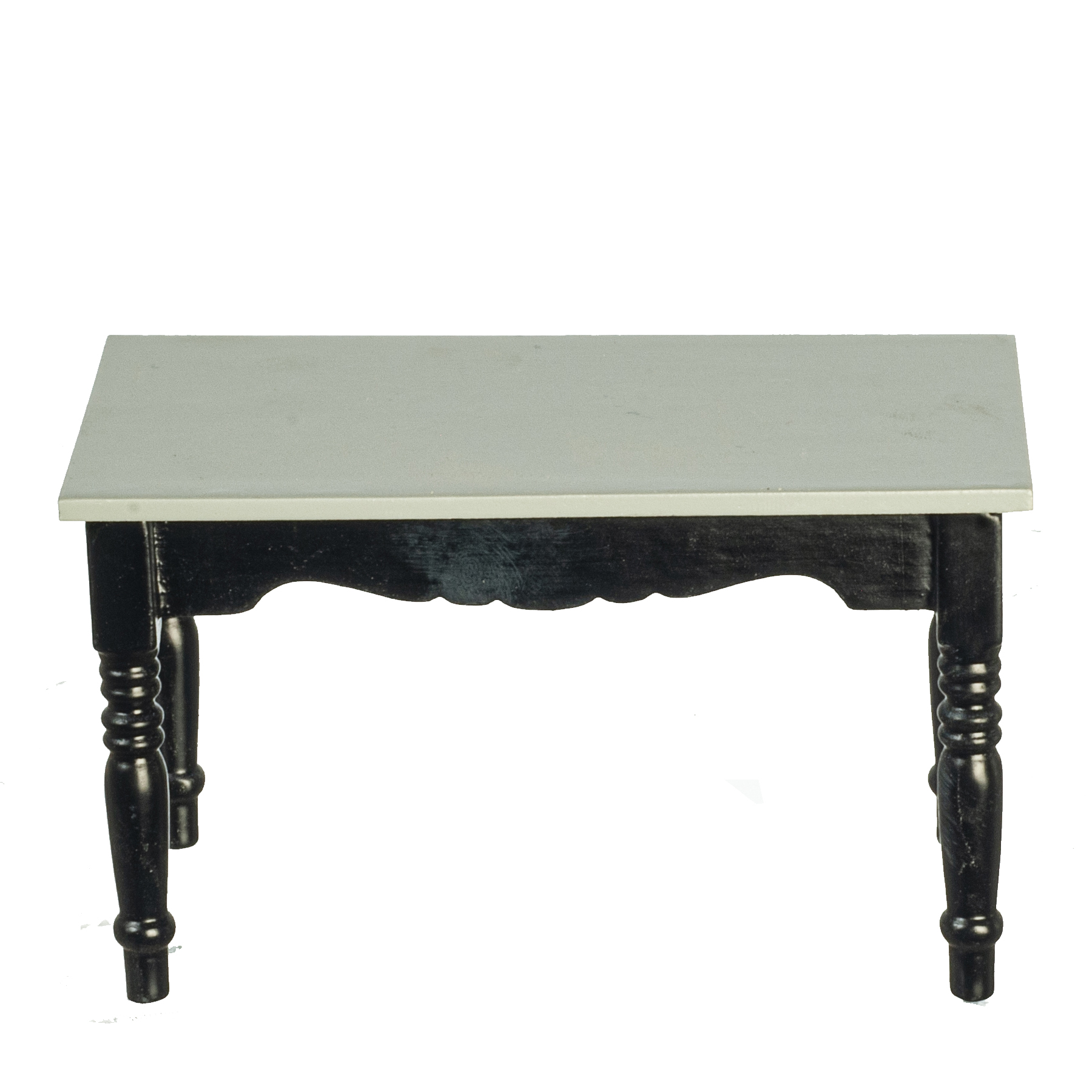 RS Table with Turned Legs Black and Grey
