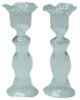 (image for) Pair of Glass candlesticks with Candles