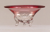 (image for) Cranberry Glass Rimmed Bowl