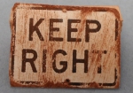 (image for) Tin Sign Keep right