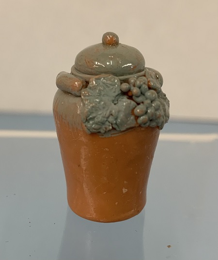 (image for) Jug with Molded Grapes and Lid - Click Image to Close