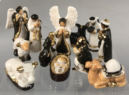 (image for) Gold and White Nativity - Click Image to Close