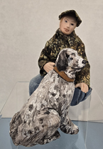 Handpainted Kneeling Huntsman And His Dog (image for) Handpainted Kneeling Huntsman And His Dog