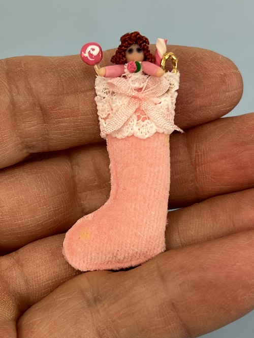 (image for) Filled Pink Christmas Stocking