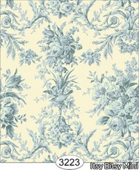 (image for) Rose Tapestry French Blue (3 Sheets of paper)